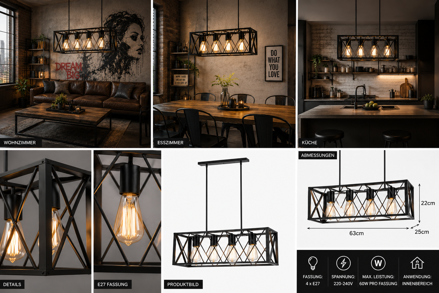 Industrial Loft Pendelleuchte / Hängelampe